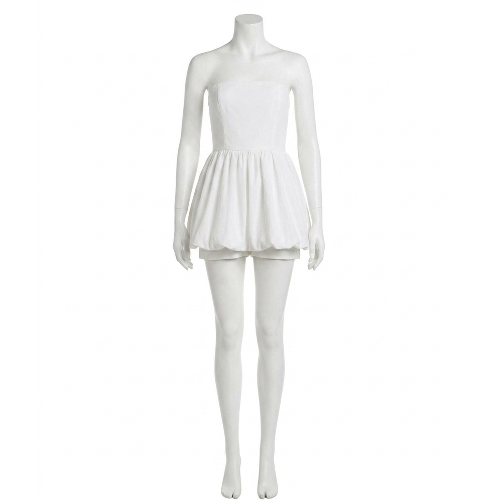 NEW AMANDA UPRICHARD saylor skort romper in white